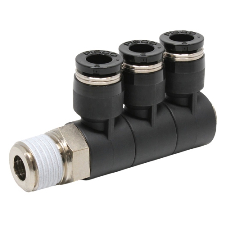 Đầu nối khí nén - khớp nối dạng khuỷu tay Pisco 3 tầng PHT6-02 Đầu nối khí nén - khớp nối dạng khuỷu tay Pisco 3 tầng PHT6-02